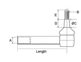 Ford FRONT BALL JOINT / TRACK ROD END (Manual & Power) 100 1000 Series